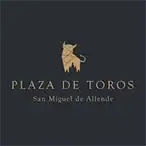 Logo for Plaza de Toros San Miguel de Allende with a gold bull silhouette on a dark background and the venue name.